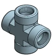 Cruzeta NPT para encaixe de tubos metálicos