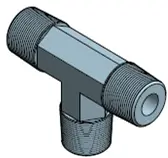 Tee NPT para conexões hidráulicas de tubulação