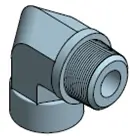 Cotovelo NPT reforçado em aço industrial